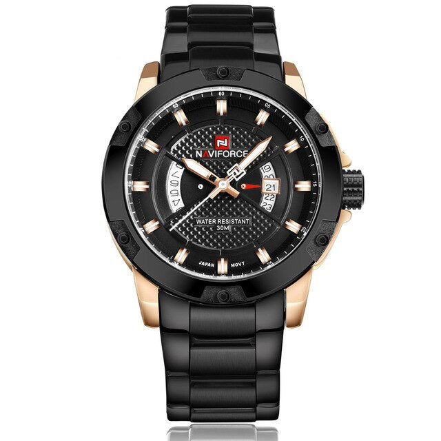 NAVIFORCE Top Luxury Brand Men Full Steel Watches