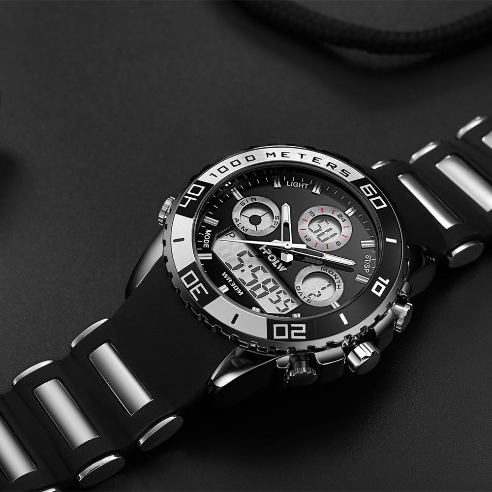 Relogio Masculino Sport Watch Men Waterproof Military Luxury Brand Male Wrist Watch Digital Electronic LED Shock Watch xfcs 2017