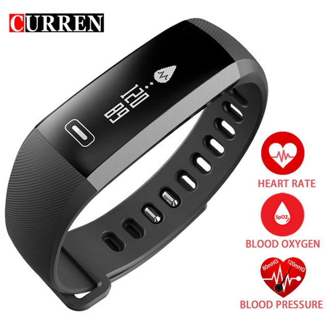 CURREN Smart wrist Band Heart rate Blood Pressure Oxygen Oximeter