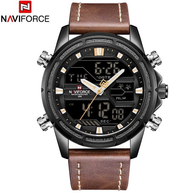 NAVIFORCE Leather Mens Watches