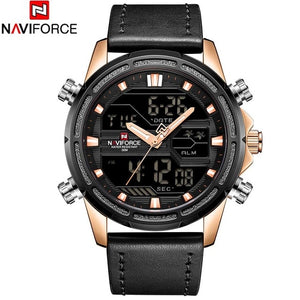 NAVIFORCE Leather Mens Watches
